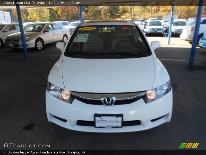 Taffeta White / Beige 2009 Honda Civic EX Sedan