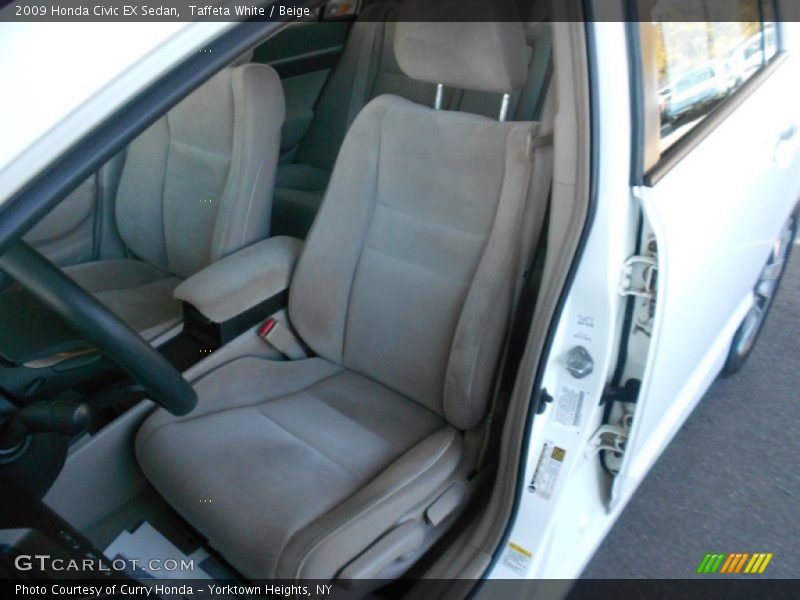 Taffeta White / Beige 2009 Honda Civic EX Sedan