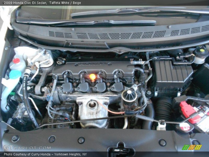 Taffeta White / Beige 2009 Honda Civic EX Sedan