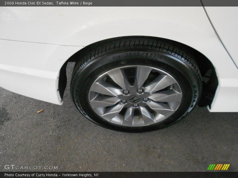 Taffeta White / Beige 2009 Honda Civic EX Sedan