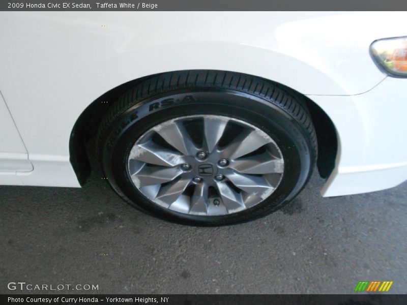Taffeta White / Beige 2009 Honda Civic EX Sedan