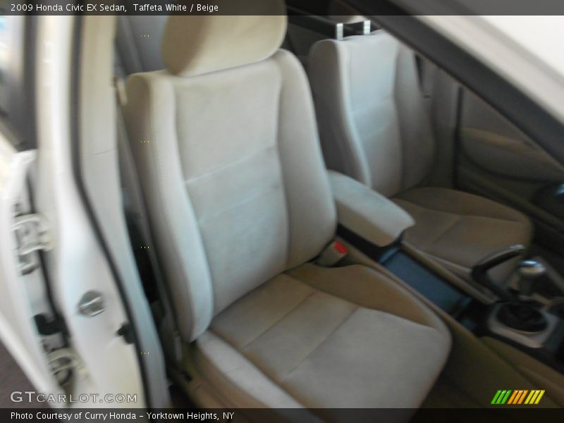 Taffeta White / Beige 2009 Honda Civic EX Sedan
