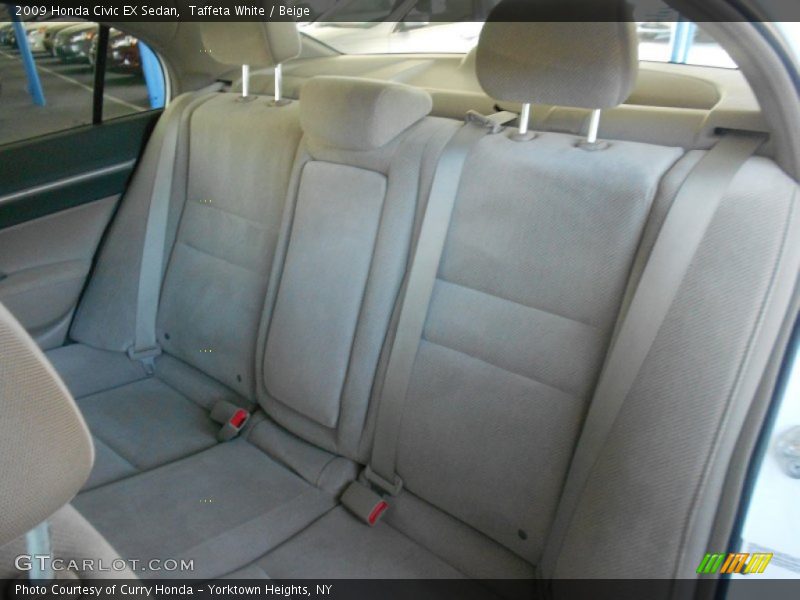 Taffeta White / Beige 2009 Honda Civic EX Sedan