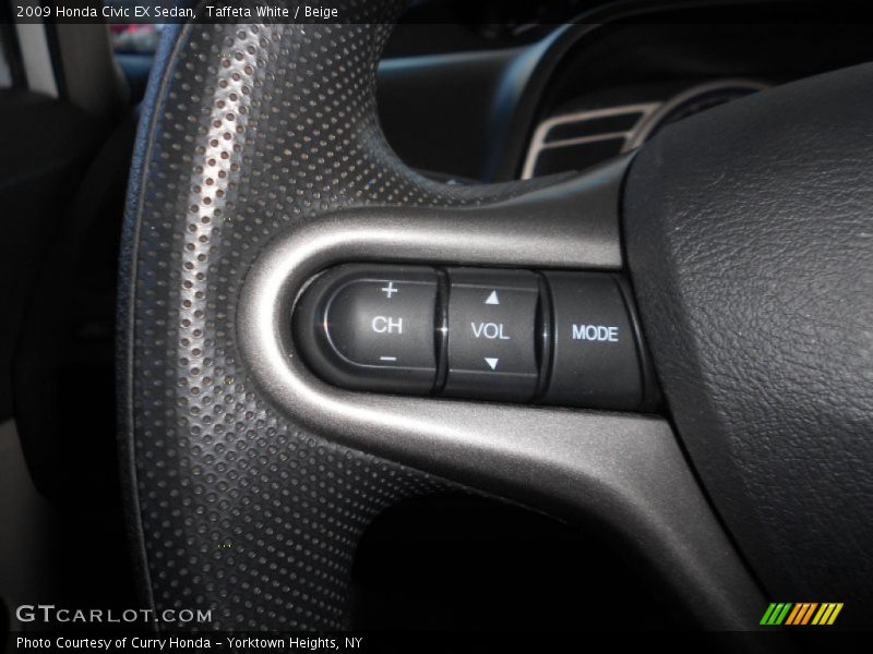 Taffeta White / Beige 2009 Honda Civic EX Sedan