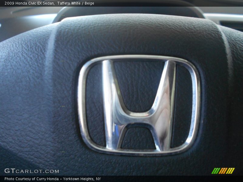 Taffeta White / Beige 2009 Honda Civic EX Sedan