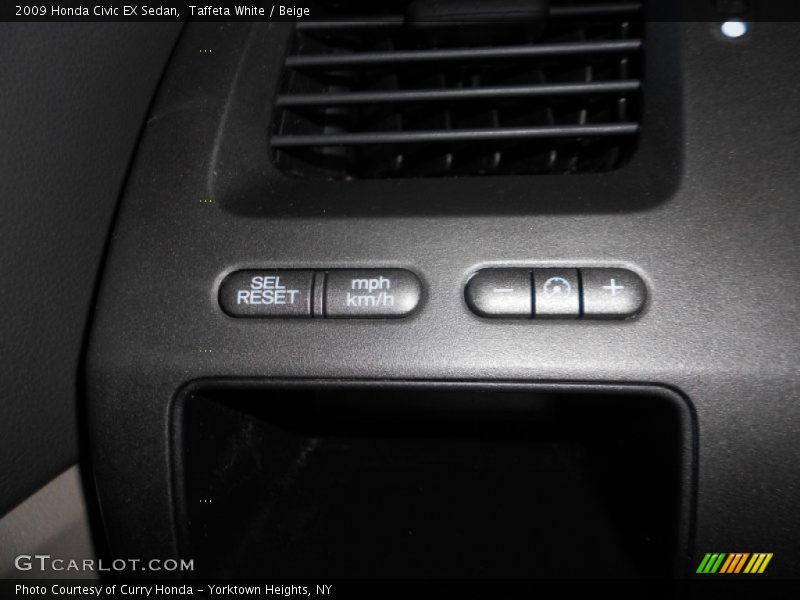 Taffeta White / Beige 2009 Honda Civic EX Sedan