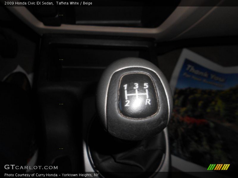 Taffeta White / Beige 2009 Honda Civic EX Sedan