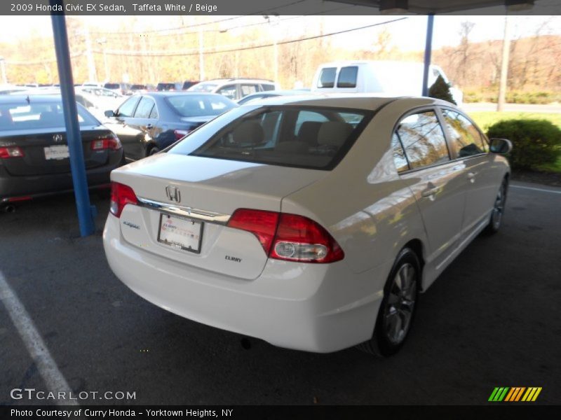 Taffeta White / Beige 2009 Honda Civic EX Sedan
