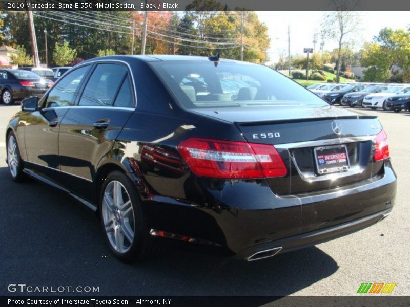 Black / Black 2010 Mercedes-Benz E 550 4Matic Sedan