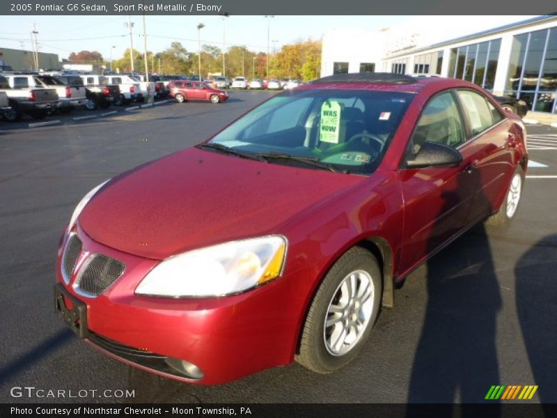 Sport Red Metallic / Ebony 2005 Pontiac G6 Sedan
