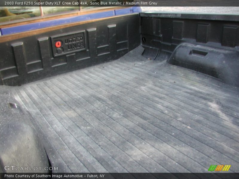 Sonic Blue Metallic / Medium Flint Grey 2003 Ford F250 Super Duty XLT Crew Cab 4x4