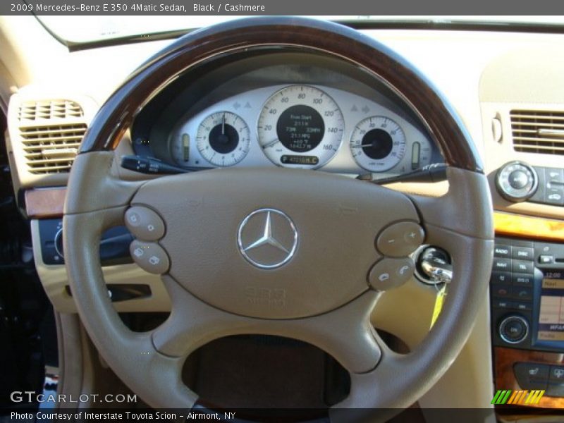 Black / Cashmere 2009 Mercedes-Benz E 350 4Matic Sedan
