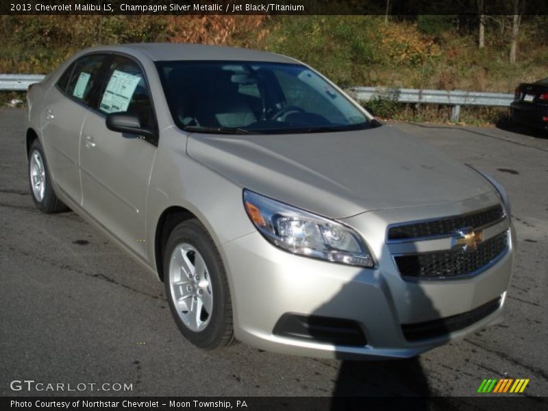 Champagne Silver Metallic / Jet Black/Titanium 2013 Chevrolet Malibu LS