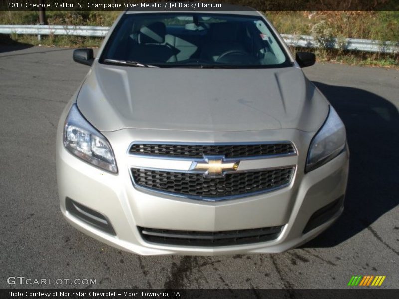 Champagne Silver Metallic / Jet Black/Titanium 2013 Chevrolet Malibu LS