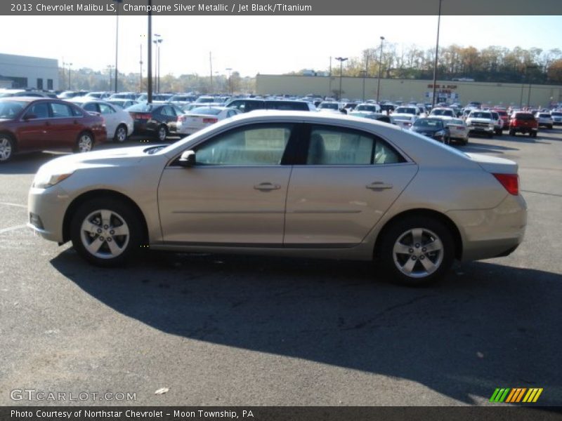Champagne Silver Metallic / Jet Black/Titanium 2013 Chevrolet Malibu LS