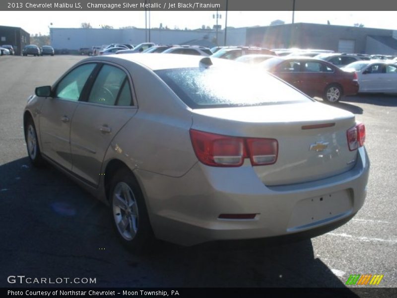 Champagne Silver Metallic / Jet Black/Titanium 2013 Chevrolet Malibu LS