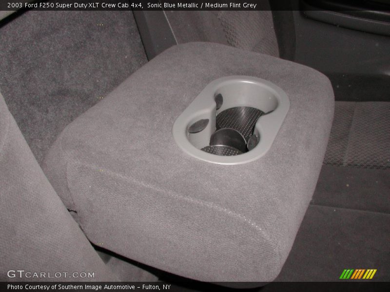 Sonic Blue Metallic / Medium Flint Grey 2003 Ford F250 Super Duty XLT Crew Cab 4x4
