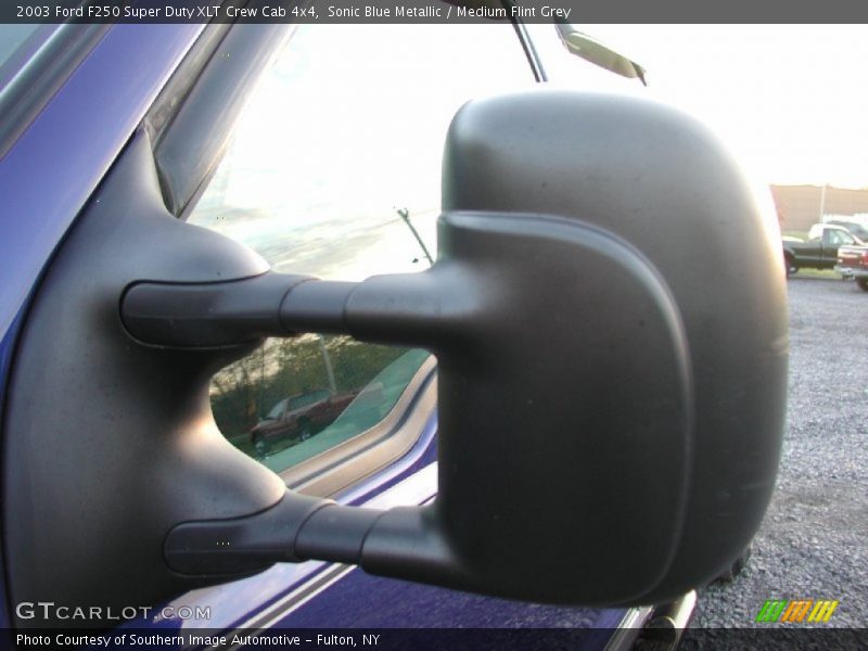 Sonic Blue Metallic / Medium Flint Grey 2003 Ford F250 Super Duty XLT Crew Cab 4x4