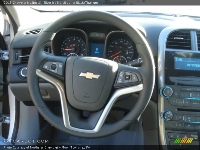 Silver Ice Metallic / Jet Black/Titanium 2013 Chevrolet Malibu LS