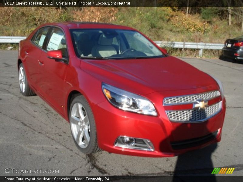 Crystal Red Tintcoat / Cocoa/Light Neutral 2013 Chevrolet Malibu LTZ