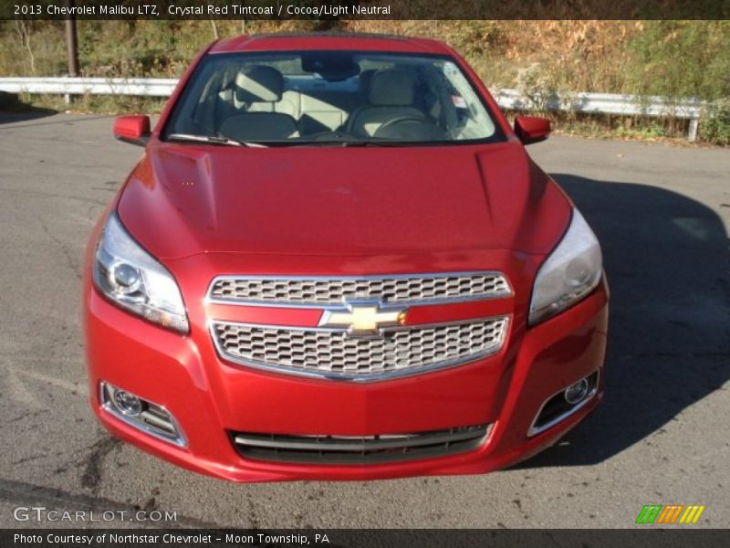 Crystal Red Tintcoat / Cocoa/Light Neutral 2013 Chevrolet Malibu LTZ