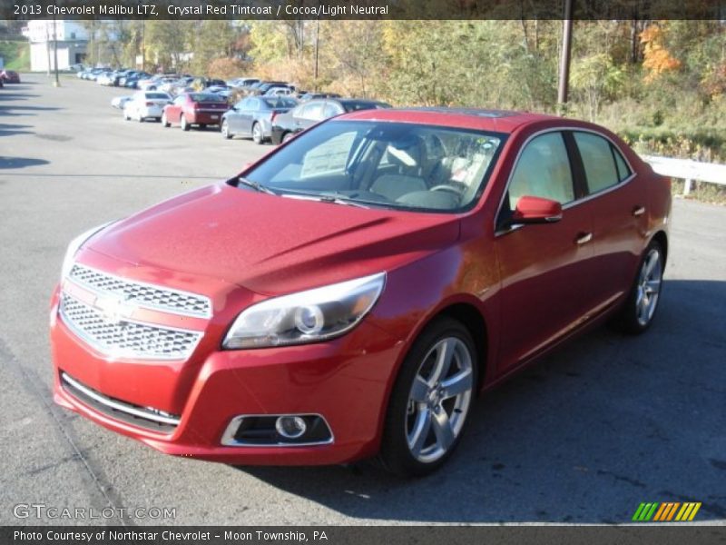 Crystal Red Tintcoat / Cocoa/Light Neutral 2013 Chevrolet Malibu LTZ