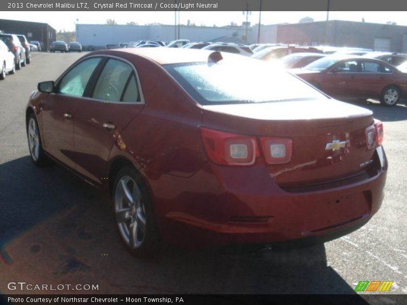 Crystal Red Tintcoat / Cocoa/Light Neutral 2013 Chevrolet Malibu LTZ