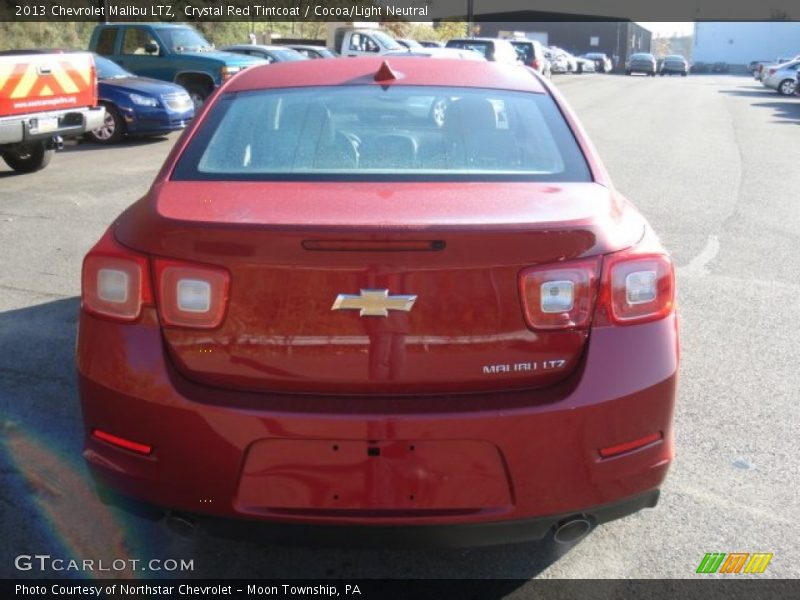 Crystal Red Tintcoat / Cocoa/Light Neutral 2013 Chevrolet Malibu LTZ