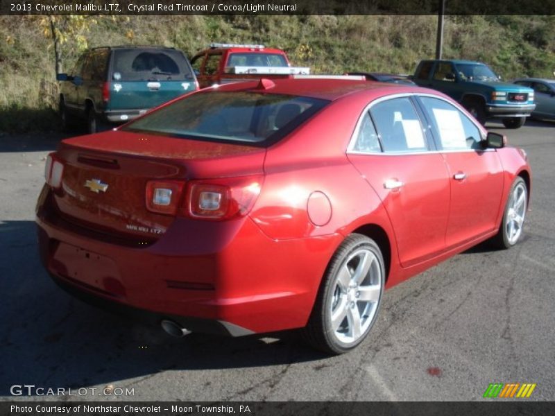 Crystal Red Tintcoat / Cocoa/Light Neutral 2013 Chevrolet Malibu LTZ