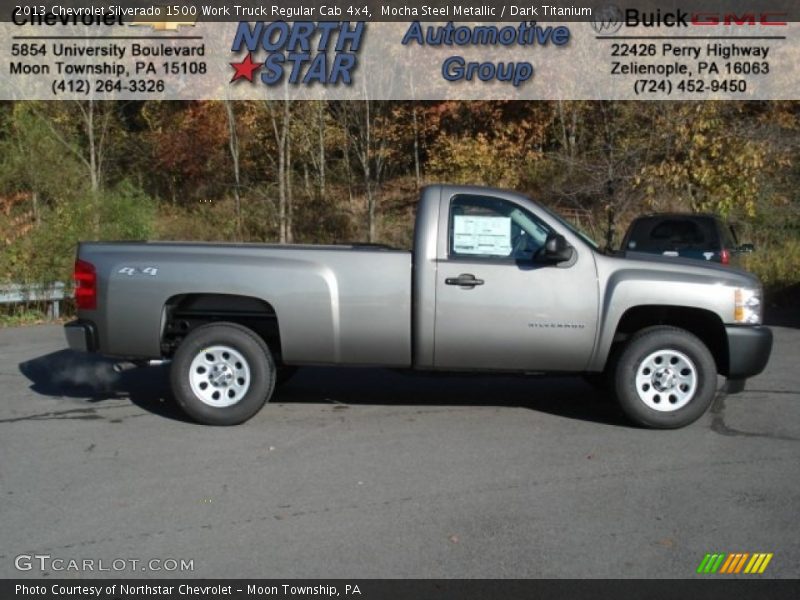 Mocha Steel Metallic / Dark Titanium 2013 Chevrolet Silverado 1500 Work Truck Regular Cab 4x4