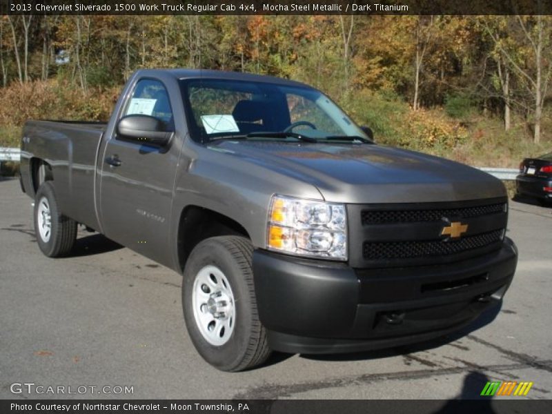 Mocha Steel Metallic / Dark Titanium 2013 Chevrolet Silverado 1500 Work Truck Regular Cab 4x4