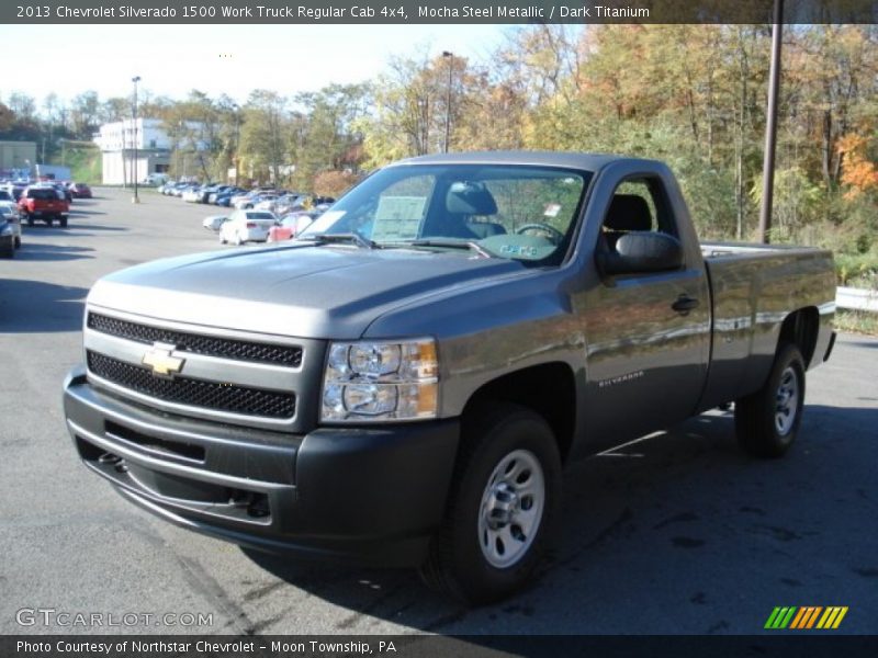 Mocha Steel Metallic / Dark Titanium 2013 Chevrolet Silverado 1500 Work Truck Regular Cab 4x4