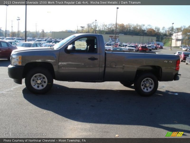 Mocha Steel Metallic / Dark Titanium 2013 Chevrolet Silverado 1500 Work Truck Regular Cab 4x4