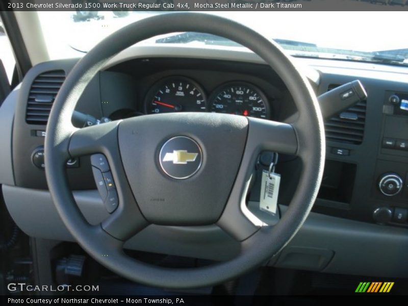 Mocha Steel Metallic / Dark Titanium 2013 Chevrolet Silverado 1500 Work Truck Regular Cab 4x4
