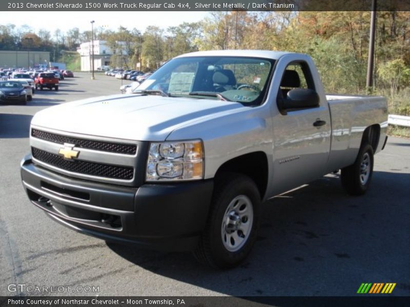 Silver Ice Metallic / Dark Titanium 2013 Chevrolet Silverado 1500 Work Truck Regular Cab 4x4