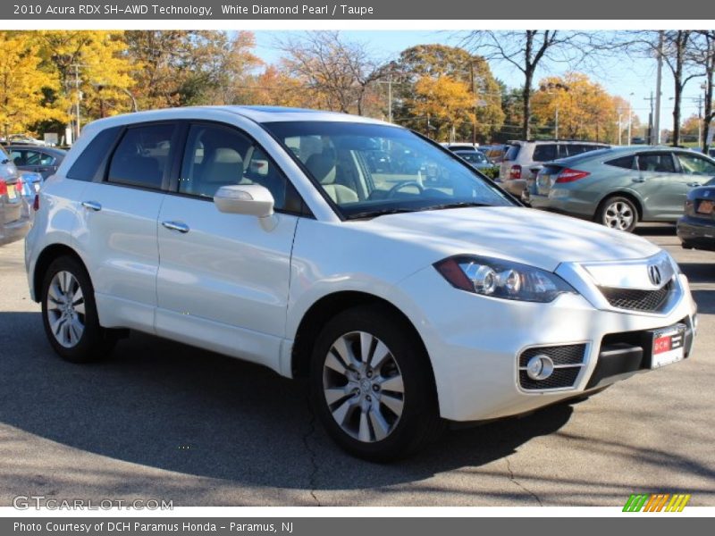 White Diamond Pearl / Taupe 2010 Acura RDX SH-AWD Technology