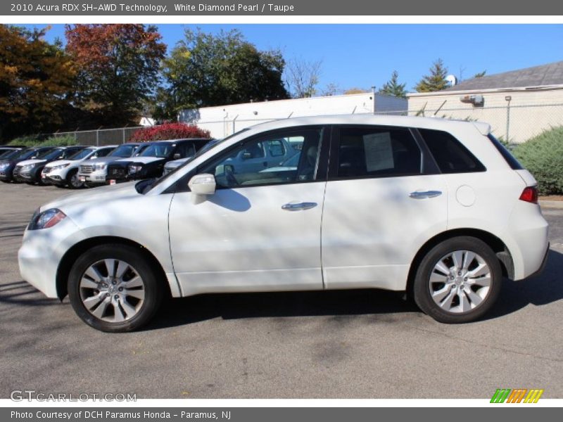 White Diamond Pearl / Taupe 2010 Acura RDX SH-AWD Technology