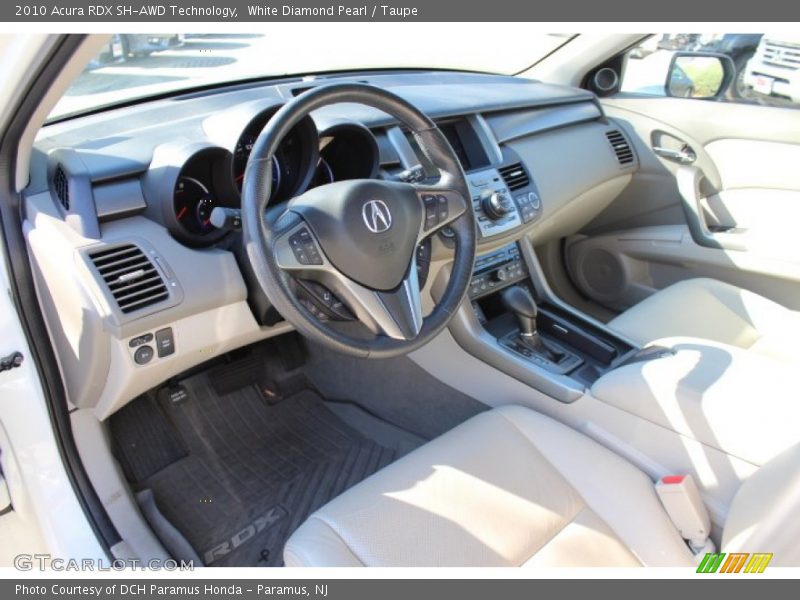 White Diamond Pearl / Taupe 2010 Acura RDX SH-AWD Technology