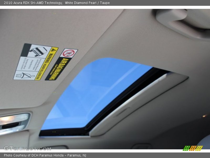 White Diamond Pearl / Taupe 2010 Acura RDX SH-AWD Technology