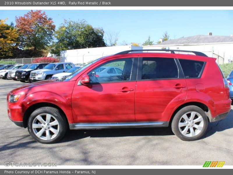 Rally Red Metallic / Black 2010 Mitsubishi Outlander XLS 4WD