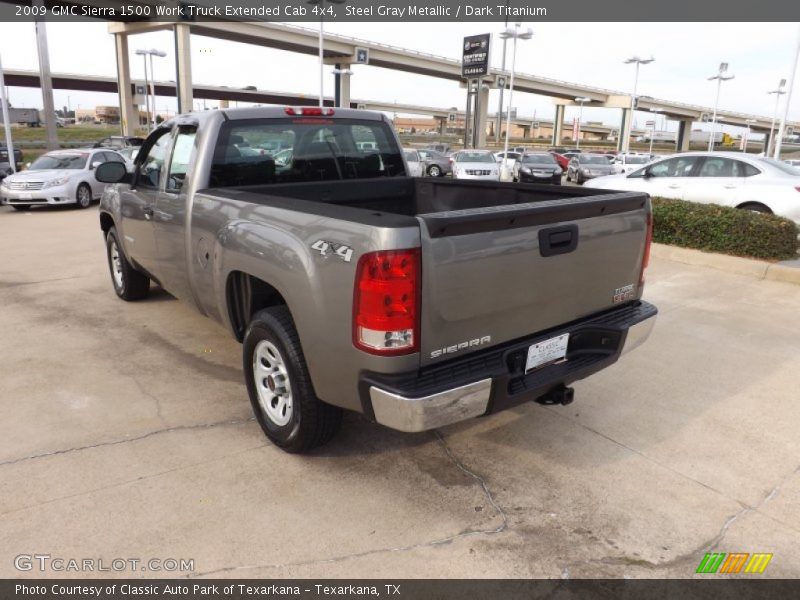 Steel Gray Metallic / Dark Titanium 2009 GMC Sierra 1500 Work Truck Extended Cab 4x4