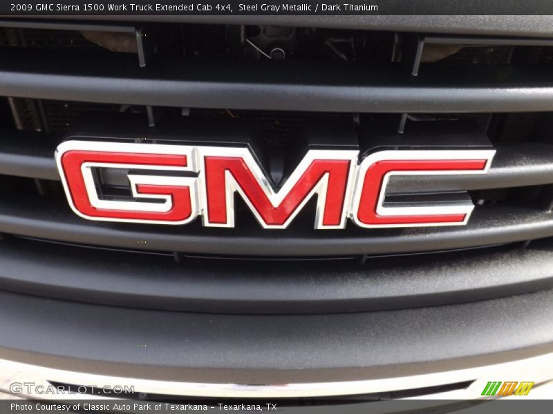 Steel Gray Metallic / Dark Titanium 2009 GMC Sierra 1500 Work Truck Extended Cab 4x4