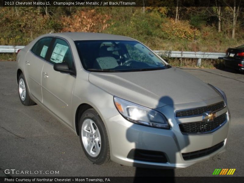 Champagne Silver Metallic / Jet Black/Titanium 2013 Chevrolet Malibu LS