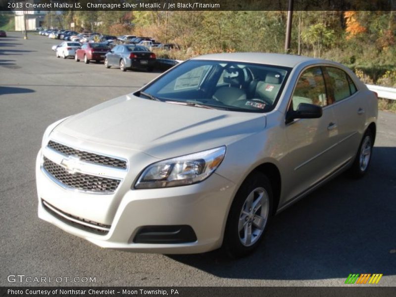 Champagne Silver Metallic / Jet Black/Titanium 2013 Chevrolet Malibu LS