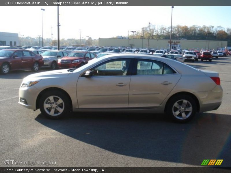 Champagne Silver Metallic / Jet Black/Titanium 2013 Chevrolet Malibu LS