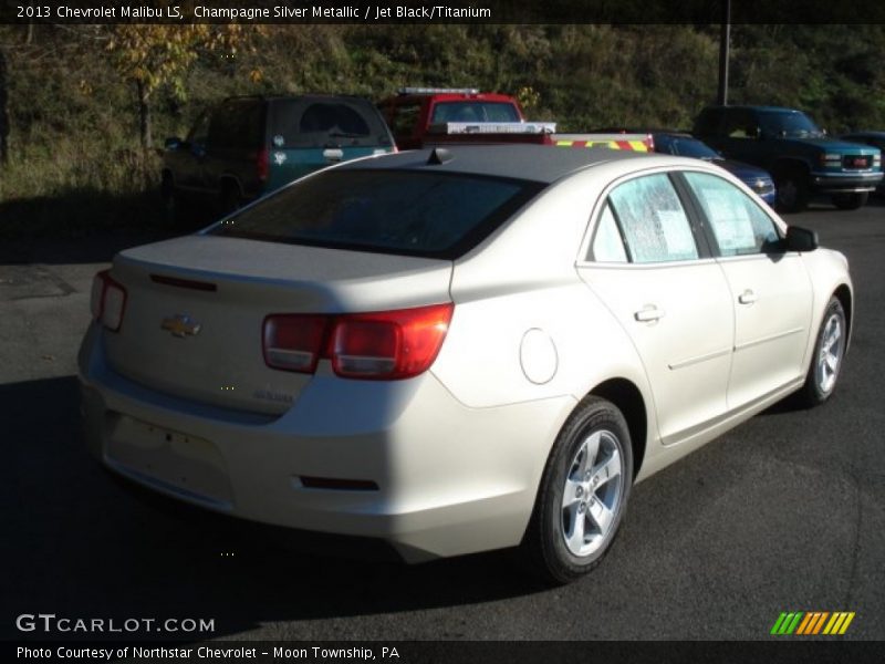 Champagne Silver Metallic / Jet Black/Titanium 2013 Chevrolet Malibu LS