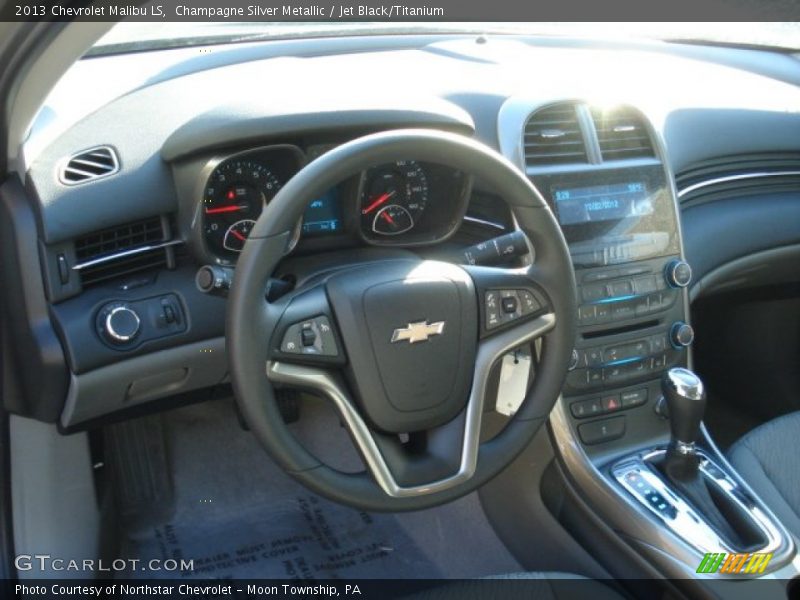 Champagne Silver Metallic / Jet Black/Titanium 2013 Chevrolet Malibu LS