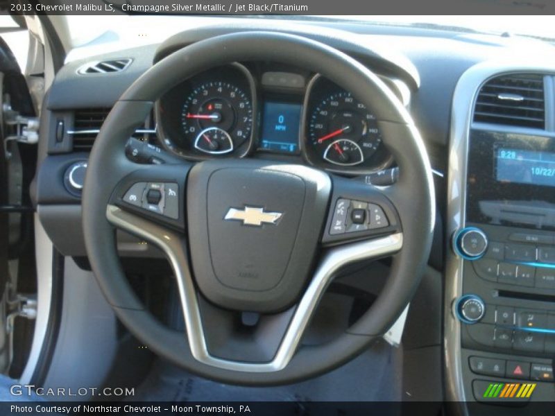 Champagne Silver Metallic / Jet Black/Titanium 2013 Chevrolet Malibu LS