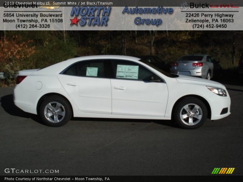 Summit White / Jet Black/Titanium 2013 Chevrolet Malibu LS