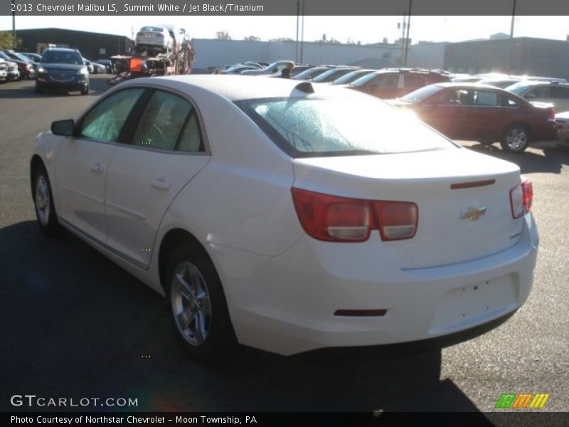 Summit White / Jet Black/Titanium 2013 Chevrolet Malibu LS